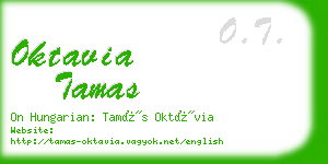 oktavia tamas business card